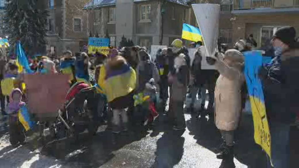 I-click upang i-play ang video: 'Russia-Ukraine conflict: Ukraine supporters rally for third day in a row in Montreal'