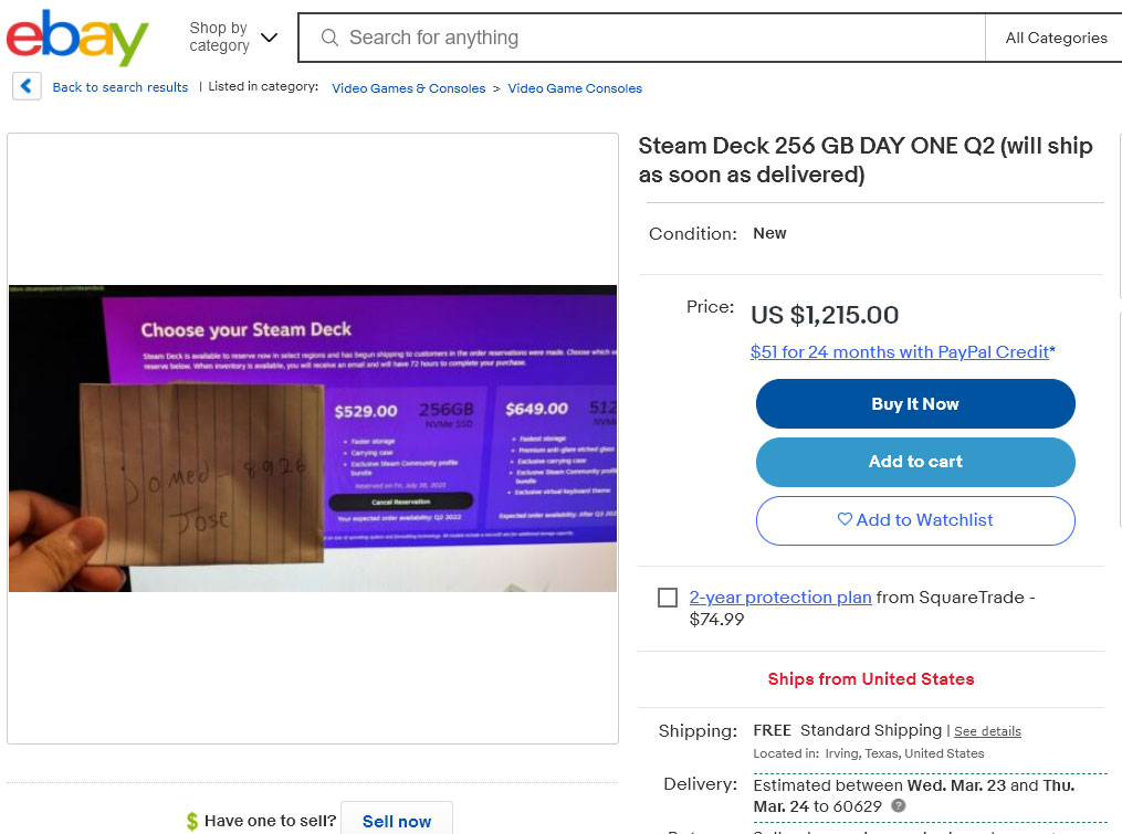 Steam Deck sa eBay