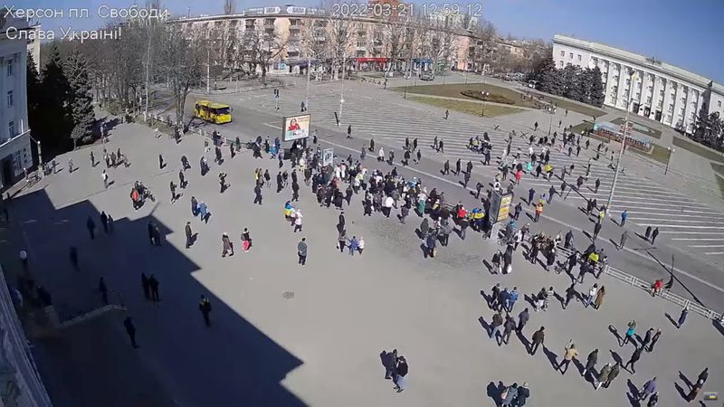Sinabi ng Ukraine na marahas na pinawi ng mga tropang Ruso ang Kherson anti-occupation rally