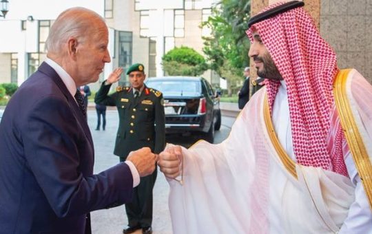 Nakipagpulong si US President Biden sa Saudi Crown Prince Mohammed bin Salman noong Hulyo 15, 2022. Larawan: Twitter