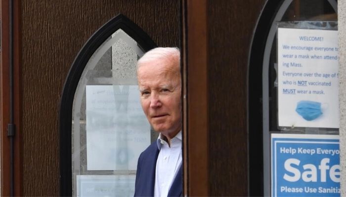 Sinabi ni US President Joe Biden, na ipinakita dito na umalis sa isang simbahan sa Delaware noong Hulyo 9, 2022, na hinahangad niyang palakasin ang partnership ng US sa Saudi Arabia.  — AFP