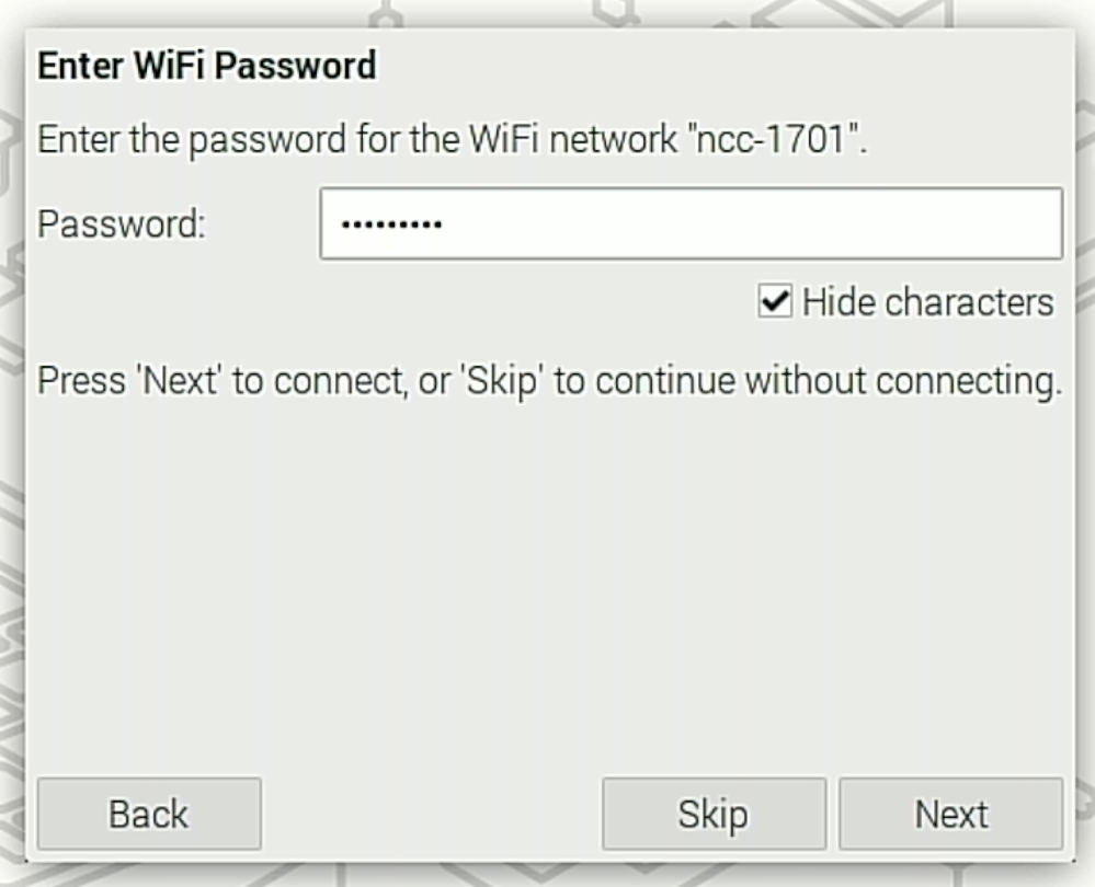 Ipasok ang password ng Wi-Fi