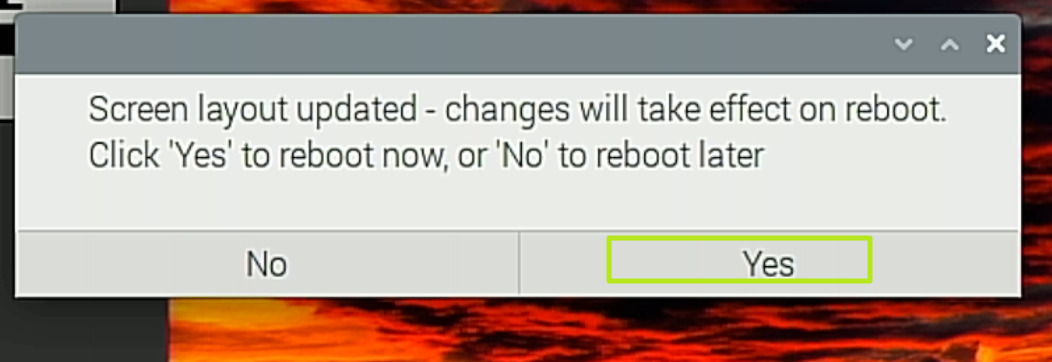 I-click ang oo para i-reboot