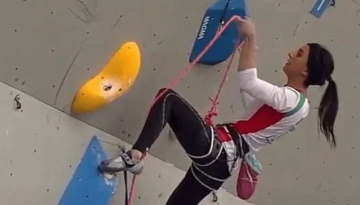 Ang Iranian sports climber na si Elnaz Rekabi ay sumabak sa isang event sa South Korea nang walang hijab.— Twitter/@Sci_Phile